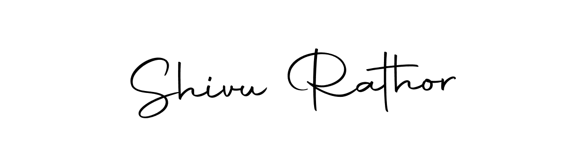 Make a beautiful signature design for name Shivu Rathor. Use this online signature maker to create a handwritten signature for free. Shivu Rathor signature style 10 images and pictures png