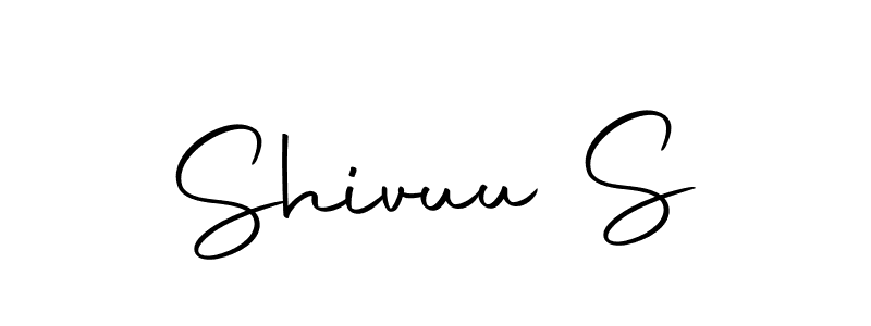 You should practise on your own different ways (Autography-DOLnW) to write your name (Shivuu S) in signature. don't let someone else do it for you. Shivuu S signature style 10 images and pictures png