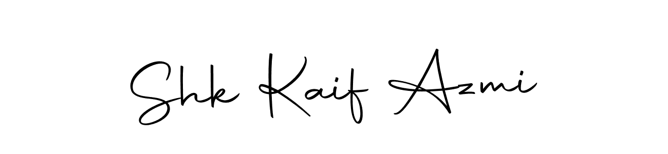 You should practise on your own different ways (Autography-DOLnW) to write your name (Shk Kaif Azmi) in signature. don't let someone else do it for you. Shk Kaif Azmi signature style 10 images and pictures png