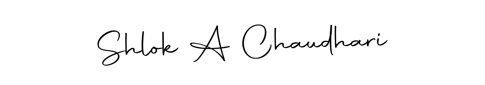 Create a beautiful signature design for name Shlok A Chaudhari. With this signature (Autography-DOLnW) fonts, you can make a handwritten signature for free. Shlok A Chaudhari signature style 10 images and pictures png