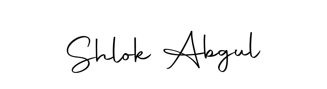 Shlok Abgul stylish signature style. Best Handwritten Sign (Autography-DOLnW) for my name. Handwritten Signature Collection Ideas for my name Shlok Abgul. Shlok Abgul signature style 10 images and pictures png