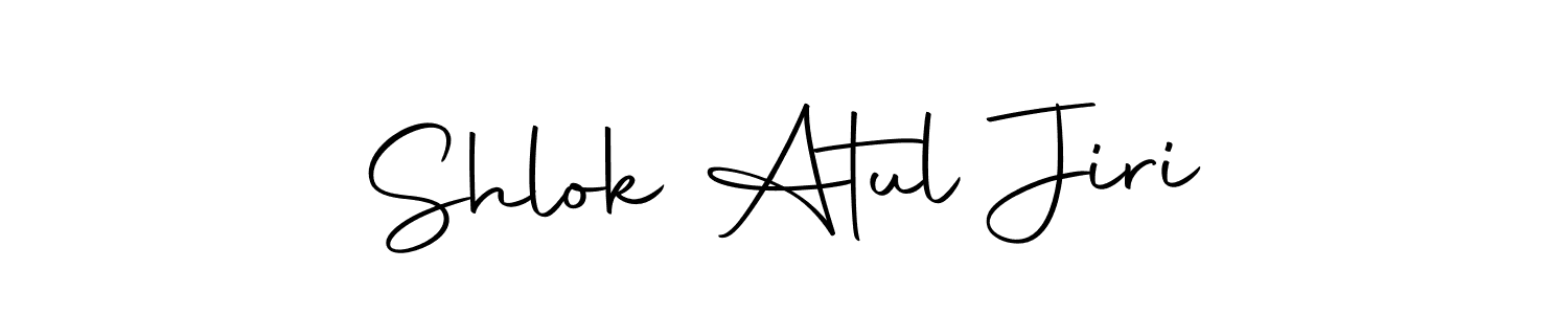 You can use this online signature creator to create a handwritten signature for the name Shlok Atul Jiri. This is the best online autograph maker. Shlok Atul Jiri signature style 10 images and pictures png