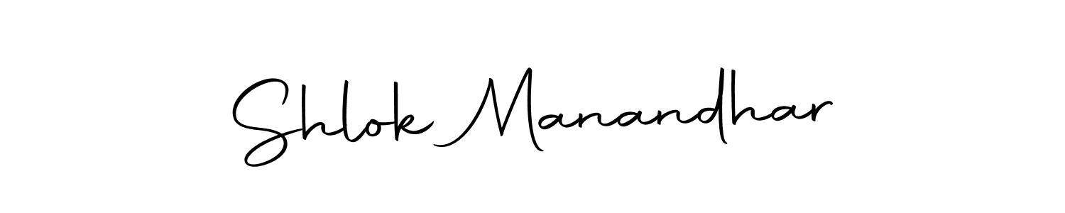 Also we have Shlok Manandhar name is the best signature style. Create professional handwritten signature collection using Autography-DOLnW autograph style. Shlok Manandhar signature style 10 images and pictures png