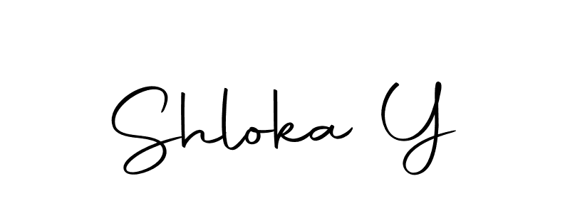 How to make Shloka Y name signature. Use Autography-DOLnW style for creating short signs online. This is the latest handwritten sign. Shloka Y signature style 10 images and pictures png