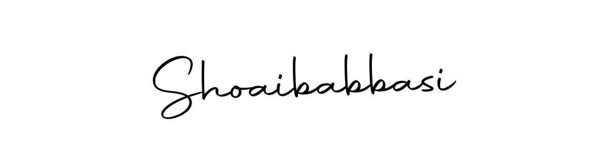 How to make Shoaibabbasi name signature. Use Autography-DOLnW style for creating short signs online. This is the latest handwritten sign. Shoaibabbasi signature style 10 images and pictures png