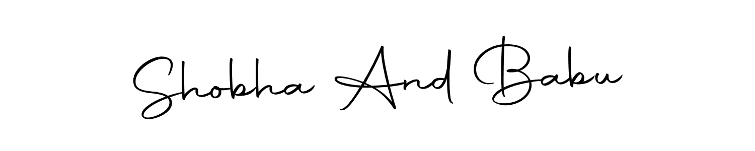 Design your own signature with our free online signature maker. With this signature software, you can create a handwritten (Autography-DOLnW) signature for name Shobha And Babu. Shobha And Babu signature style 10 images and pictures png