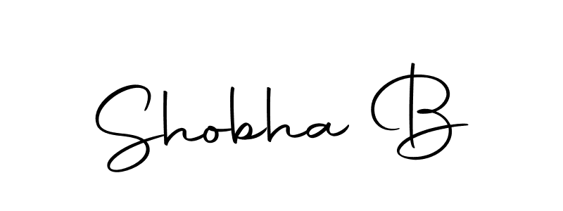 Create a beautiful signature design for name Shobha B. With this signature (Autography-DOLnW) fonts, you can make a handwritten signature for free. Shobha B signature style 10 images and pictures png
