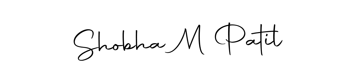 How to make Shobha M Patil name signature. Use Autography-DOLnW style for creating short signs online. This is the latest handwritten sign. Shobha M Patil signature style 10 images and pictures png