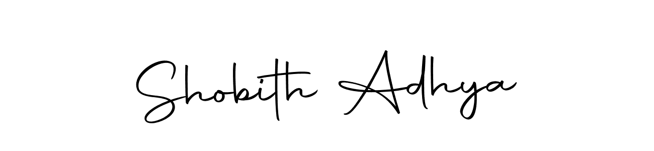 Use a signature maker to create a handwritten signature online. With this signature software, you can design (Autography-DOLnW) your own signature for name Shobith Adhya. Shobith Adhya signature style 10 images and pictures png