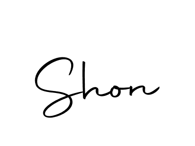 Design your own signature with our free online signature maker. With this signature software, you can create a handwritten (Autography-DOLnW) signature for name Shon. Shon signature style 10 images and pictures png