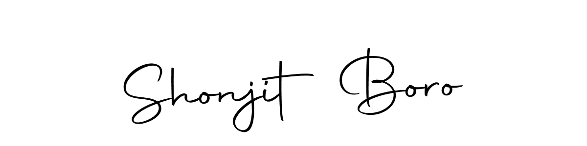 How to make Shonjit Boro name signature. Use Autography-DOLnW style for creating short signs online. This is the latest handwritten sign. Shonjit Boro signature style 10 images and pictures png