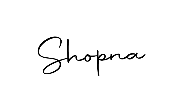 Design your own signature with our free online signature maker. With this signature software, you can create a handwritten (Autography-DOLnW) signature for name Shopna. Shopna signature style 10 images and pictures png