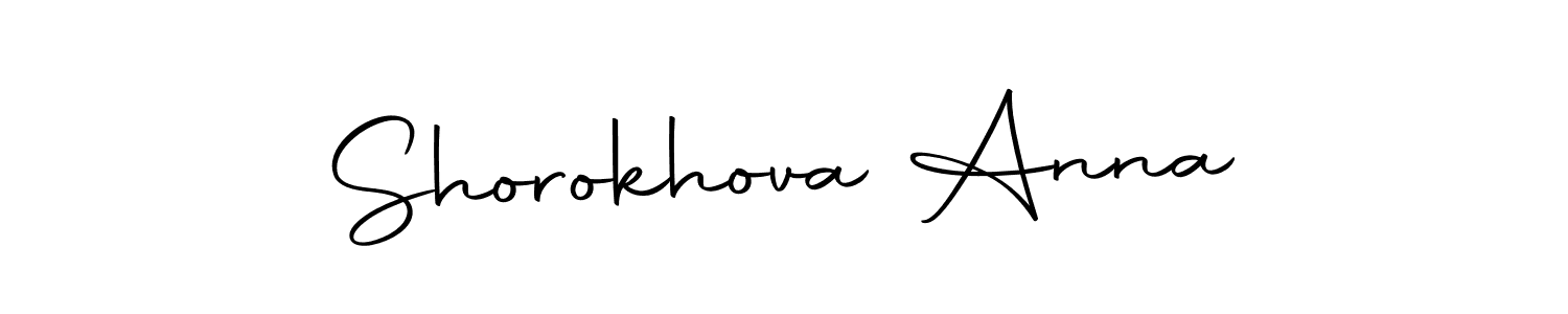 How to make Shorokhova Anna name signature. Use Autography-DOLnW style for creating short signs online. This is the latest handwritten sign. Shorokhova Anna signature style 10 images and pictures png