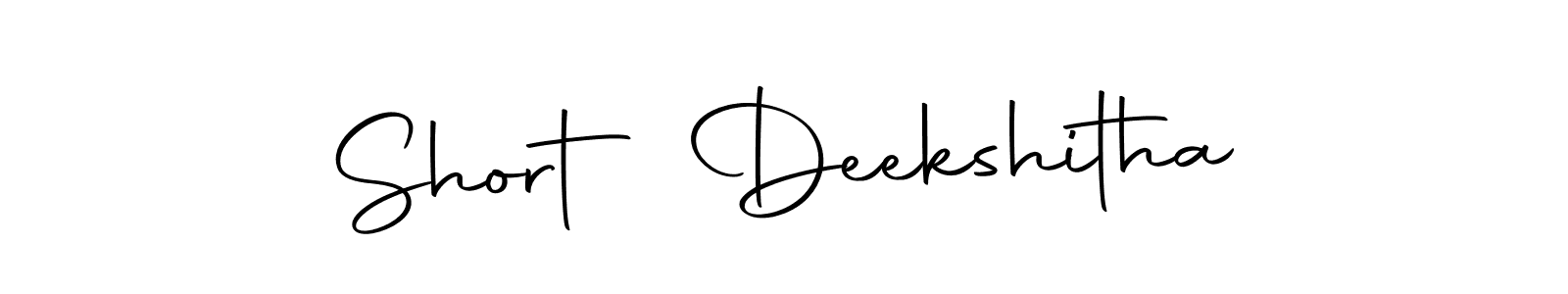 You can use this online signature creator to create a handwritten signature for the name Short Deekshitha. This is the best online autograph maker. Short Deekshitha signature style 10 images and pictures png