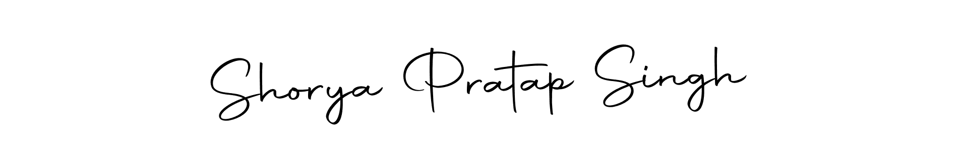How to make Shorya Pratap Singh name signature. Use Autography-DOLnW style for creating short signs online. This is the latest handwritten sign. Shorya Pratap Singh signature style 10 images and pictures png