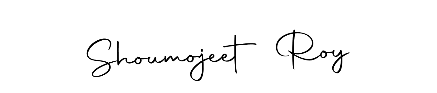 How to make Shoumojeet Roy name signature. Use Autography-DOLnW style for creating short signs online. This is the latest handwritten sign. Shoumojeet Roy signature style 10 images and pictures png