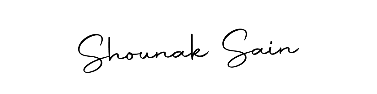 Create a beautiful signature design for name Shounak Sain. With this signature (Autography-DOLnW) fonts, you can make a handwritten signature for free. Shounak Sain signature style 10 images and pictures png