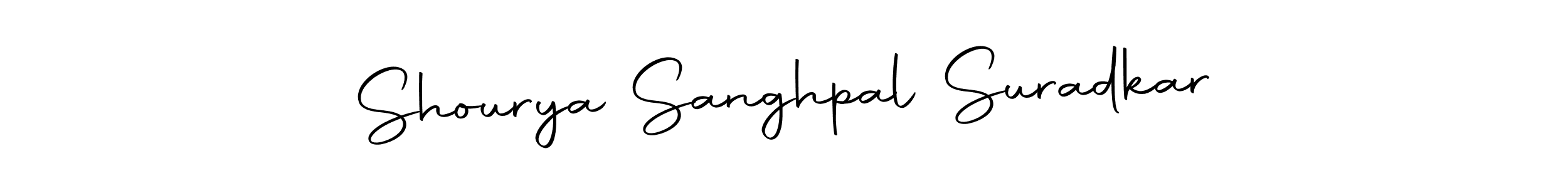 Create a beautiful signature design for name Shourya Sanghpal Suradkar. With this signature (Autography-DOLnW) fonts, you can make a handwritten signature for free. Shourya Sanghpal Suradkar signature style 10 images and pictures png