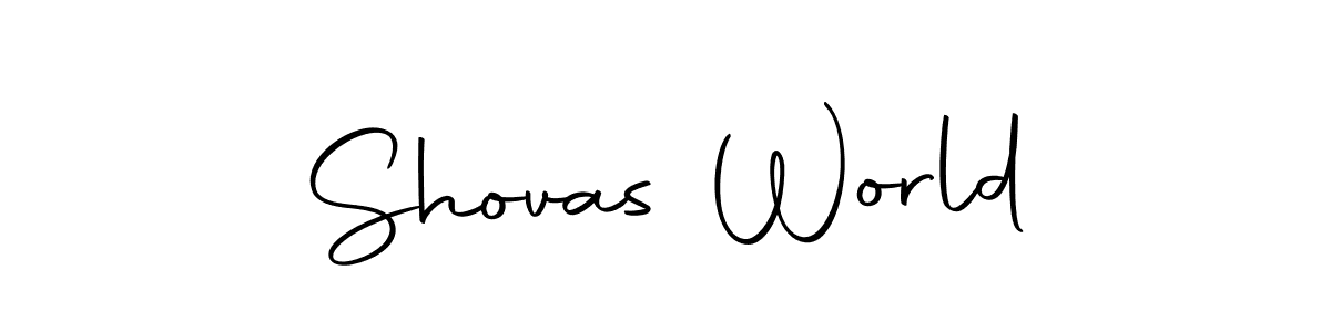 How to make Shovas World signature? Autography-DOLnW is a professional autograph style. Create handwritten signature for Shovas World name. Shovas World signature style 10 images and pictures png