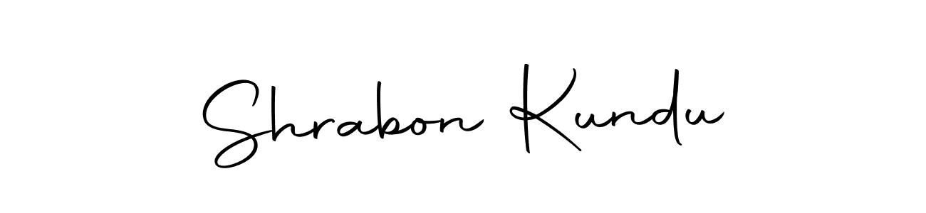 How to make Shrabon Kundu name signature. Use Autography-DOLnW style for creating short signs online. This is the latest handwritten sign. Shrabon Kundu signature style 10 images and pictures png