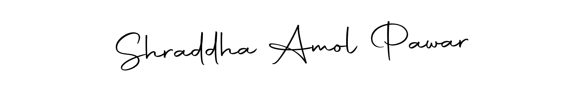 Create a beautiful signature design for name Shraddha Amol Pawar. With this signature (Autography-DOLnW) fonts, you can make a handwritten signature for free. Shraddha Amol Pawar signature style 10 images and pictures png