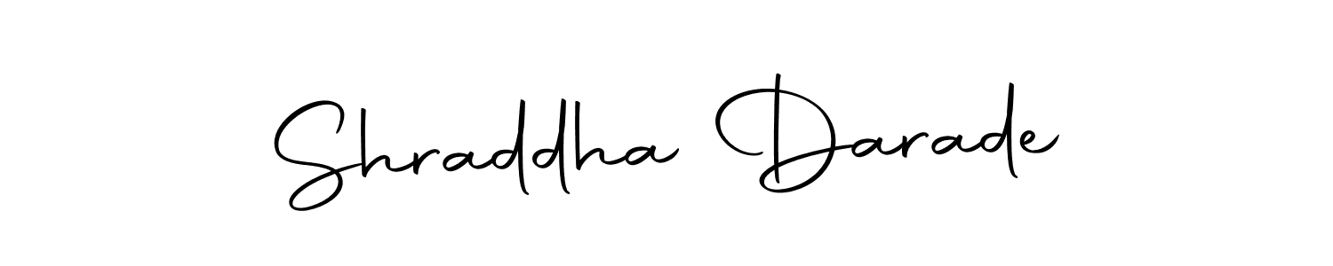 You can use this online signature creator to create a handwritten signature for the name Shraddha Darade. This is the best online autograph maker. Shraddha Darade signature style 10 images and pictures png