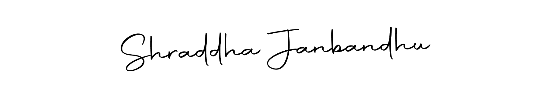 You should practise on your own different ways (Autography-DOLnW) to write your name (Shraddha Janbandhu) in signature. don't let someone else do it for you. Shraddha Janbandhu signature style 10 images and pictures png