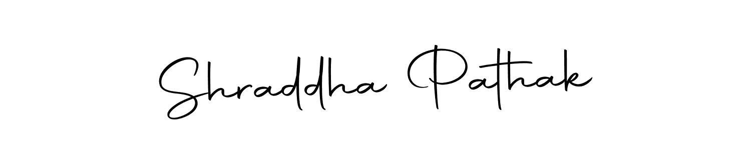 How to make Shraddha Pathak name signature. Use Autography-DOLnW style for creating short signs online. This is the latest handwritten sign. Shraddha Pathak signature style 10 images and pictures png