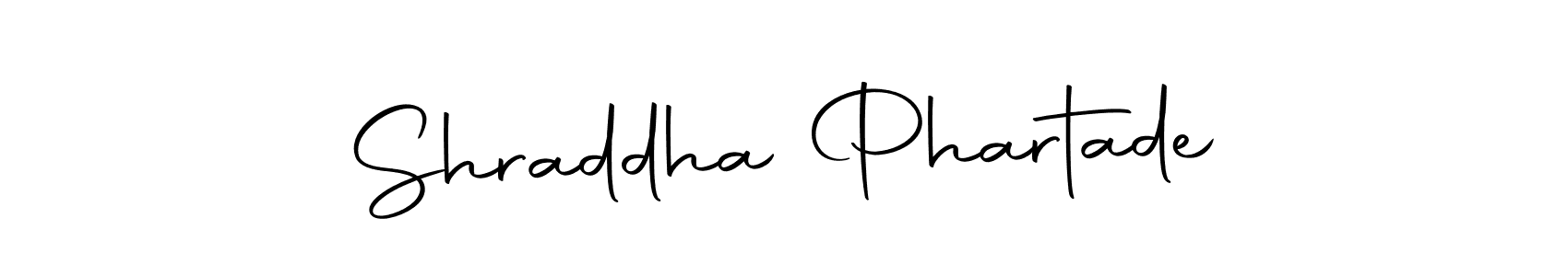 The best way (Autography-DOLnW) to make a short signature is to pick only two or three words in your name. The name Shraddha Phartade include a total of six letters. For converting this name. Shraddha Phartade signature style 10 images and pictures png