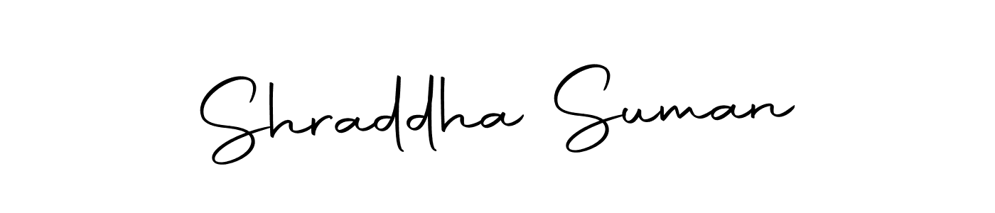 Create a beautiful signature design for name Shraddha Suman. With this signature (Autography-DOLnW) fonts, you can make a handwritten signature for free. Shraddha Suman signature style 10 images and pictures png