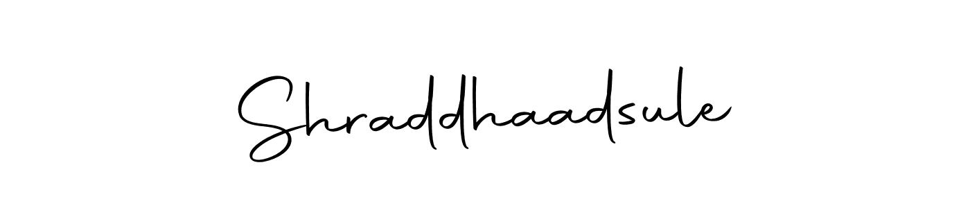 Make a beautiful signature design for name Shraddhaadsule. With this signature (Autography-DOLnW) style, you can create a handwritten signature for free. Shraddhaadsule signature style 10 images and pictures png