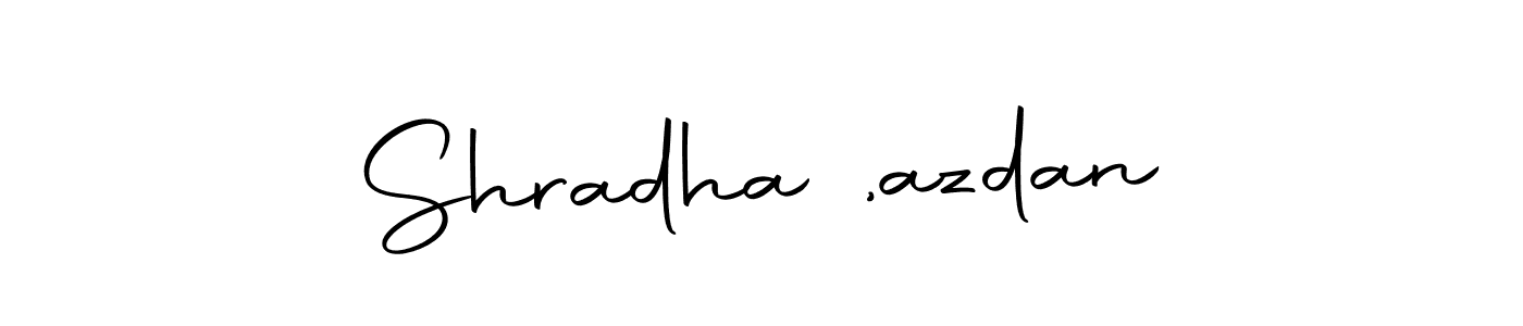 Design your own signature with our free online signature maker. With this signature software, you can create a handwritten (Autography-DOLnW) signature for name Shradha ,azdan. Shradha ,azdan signature style 10 images and pictures png