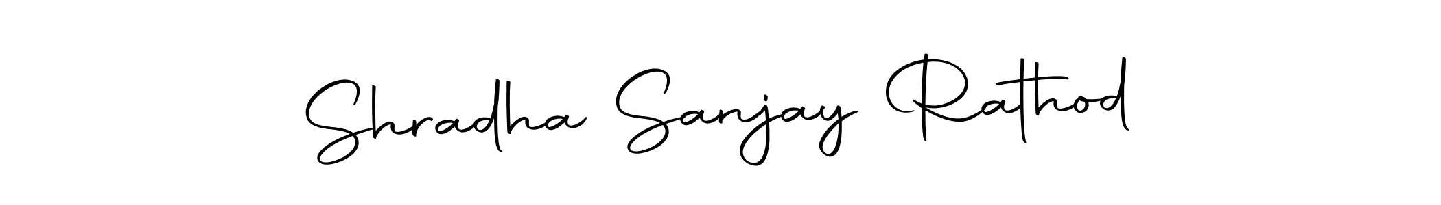 How to make Shradha Sanjay Rathod name signature. Use Autography-DOLnW style for creating short signs online. This is the latest handwritten sign. Shradha Sanjay Rathod signature style 10 images and pictures png