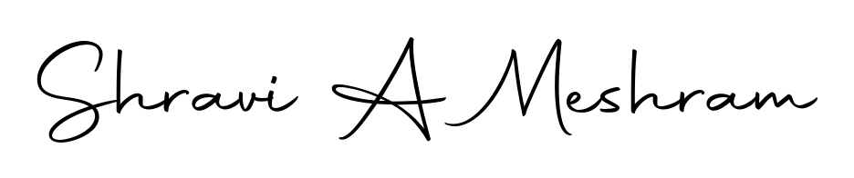 Create an unforgettable impression when signing with Shravi A Meshram name styled in Autography-DOLnW typography. 100% free online generator. Shravi A Meshram signature style 10 images and pictures png
