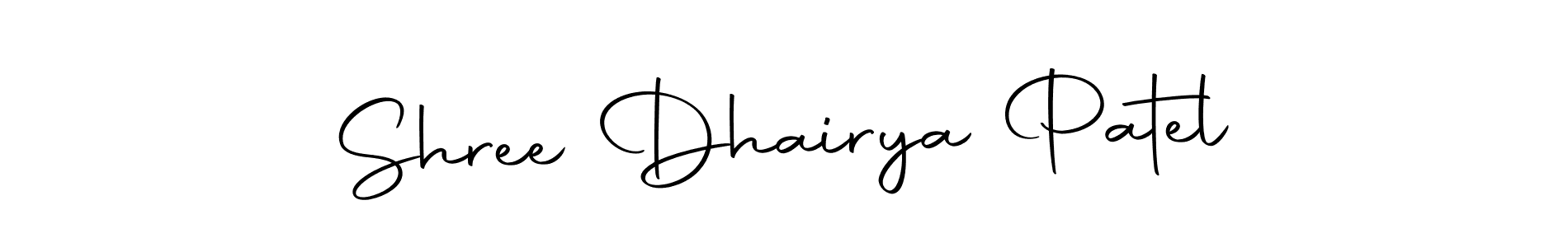 Create a beautiful signature design for name Shree Dhairya Patel. With this signature (Autography-DOLnW) fonts, you can make a handwritten signature for free. Shree Dhairya Patel signature style 10 images and pictures png