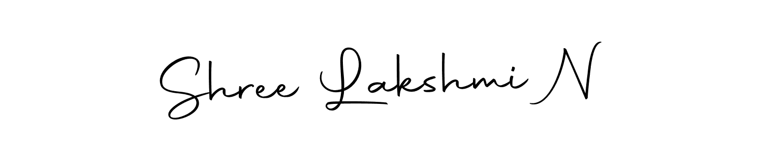 Autography-DOLnW is a professional signature style that is perfect for those who want to add a touch of class to their signature. It is also a great choice for those who want to make their signature more unique. Get Shree Lakshmi N name to fancy signature for free. Shree Lakshmi N signature style 10 images and pictures png