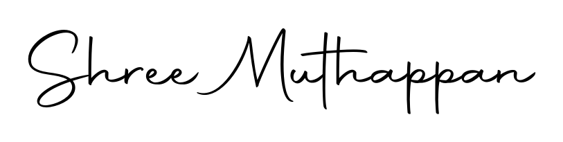 Try this chic Shree Muthappan handwritten sign style. Using Autography-DOLnW font elements, it gives your name a sleek, memorable identity. Shree Muthappan signature style 10 images and pictures png