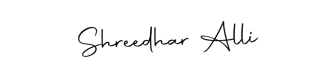 How to make Shreedhar Alli name signature. Use Autography-DOLnW style for creating short signs online. This is the latest handwritten sign. Shreedhar Alli signature style 10 images and pictures png