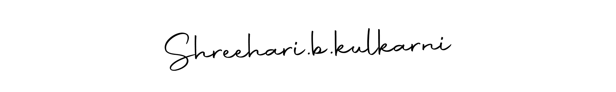 How to make Shreehari.b.kulkarni name signature. Use Autography-DOLnW style for creating short signs online. This is the latest handwritten sign. Shreehari.b.kulkarni signature style 10 images and pictures png