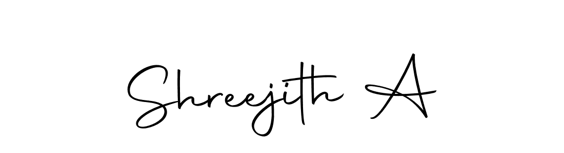 Design your own signature with our free online signature maker. With this signature software, you can create a handwritten (Autography-DOLnW) signature for name Shreejith A. Shreejith A signature style 10 images and pictures png