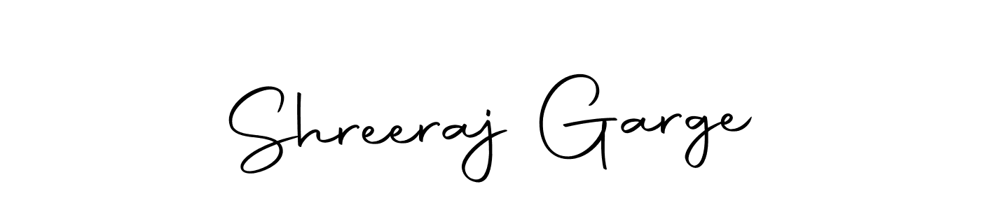 How to make Shreeraj Garge name signature. Use Autography-DOLnW style for creating short signs online. This is the latest handwritten sign. Shreeraj Garge signature style 10 images and pictures png