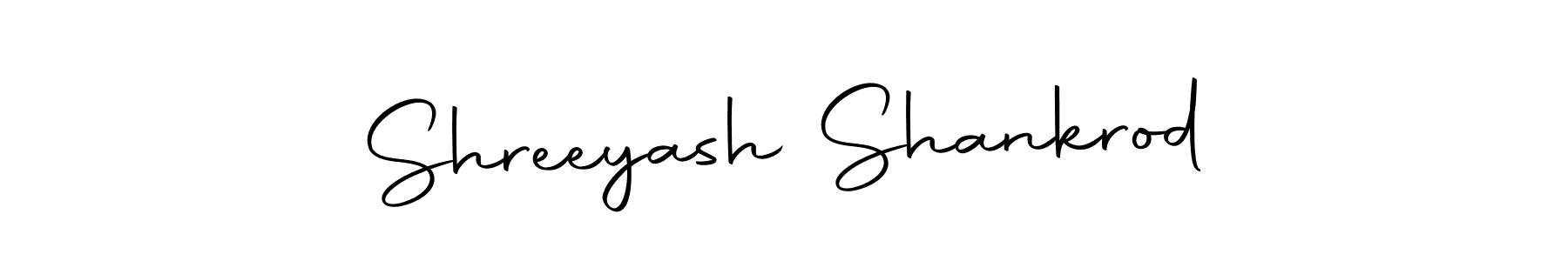 How to make Shreeyash Shankrod name signature. Use Autography-DOLnW style for creating short signs online. This is the latest handwritten sign. Shreeyash Shankrod signature style 10 images and pictures png