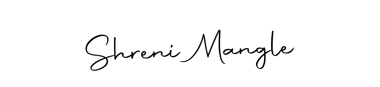 Make a beautiful signature design for name Shreni Mangle. Use this online signature maker to create a handwritten signature for free. Shreni Mangle signature style 10 images and pictures png