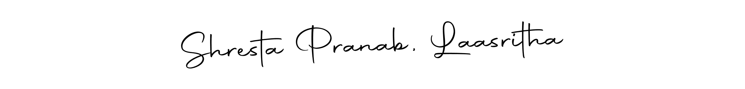 Check out images of Autograph of Shresta Pranab, Laasritha name. Actor Shresta Pranab, Laasritha Signature Style. Autography-DOLnW is a professional sign style online. Shresta Pranab, Laasritha signature style 10 images and pictures png