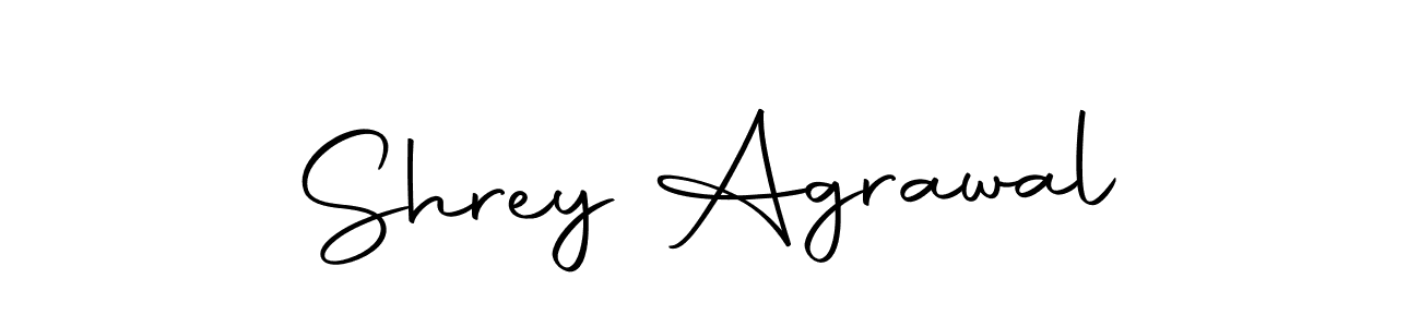 How to make Shrey Agrawal name signature. Use Autography-DOLnW style for creating short signs online. This is the latest handwritten sign. Shrey Agrawal signature style 10 images and pictures png