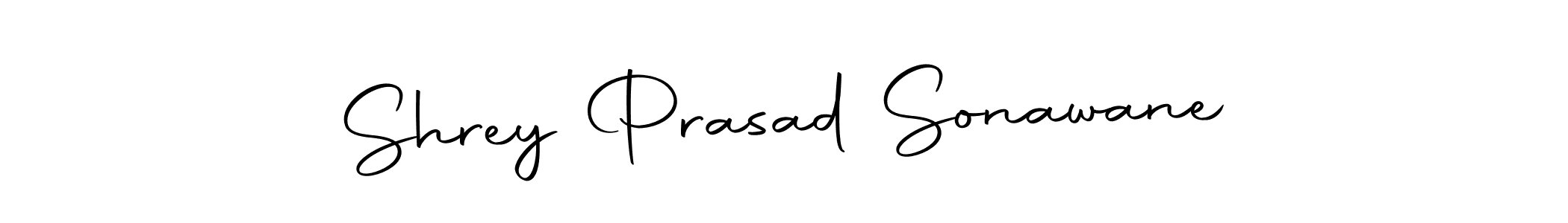 How to make Shrey Prasad Sonawane name signature. Use Autography-DOLnW style for creating short signs online. This is the latest handwritten sign. Shrey Prasad Sonawane signature style 10 images and pictures png