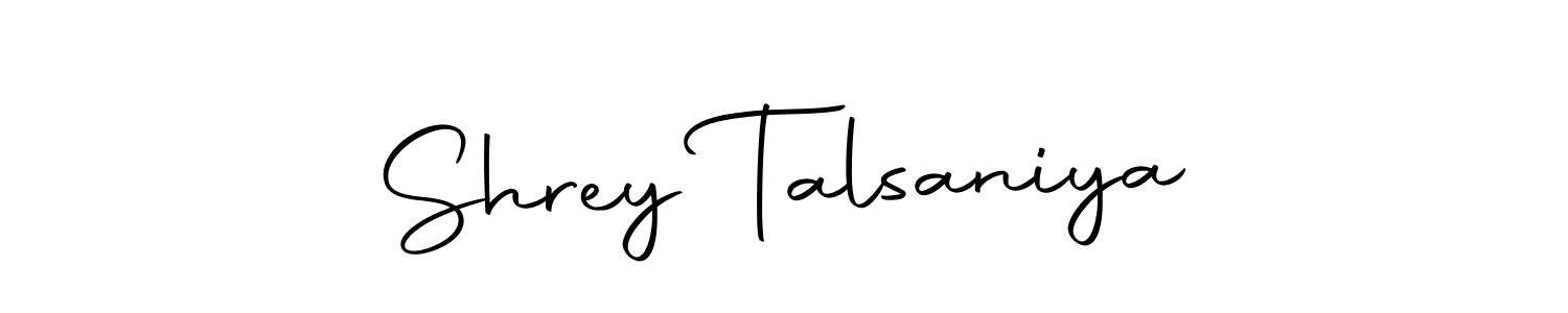 Use a signature maker to create a handwritten signature online. With this signature software, you can design (Autography-DOLnW) your own signature for name Shrey Talsaniya. Shrey Talsaniya signature style 10 images and pictures png