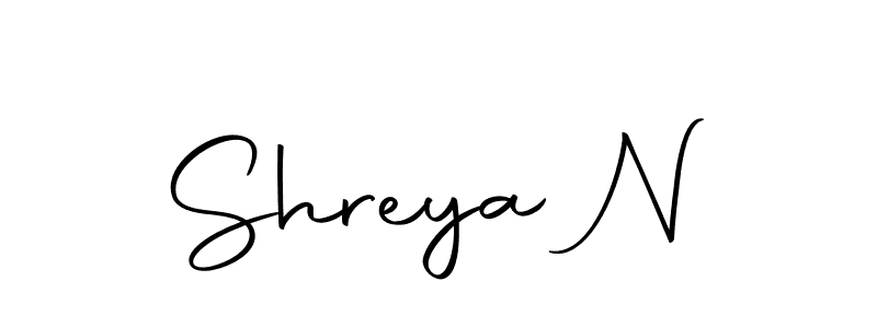 Design your own signature with our free online signature maker. With this signature software, you can create a handwritten (Autography-DOLnW) signature for name Shreya N. Shreya N signature style 10 images and pictures png