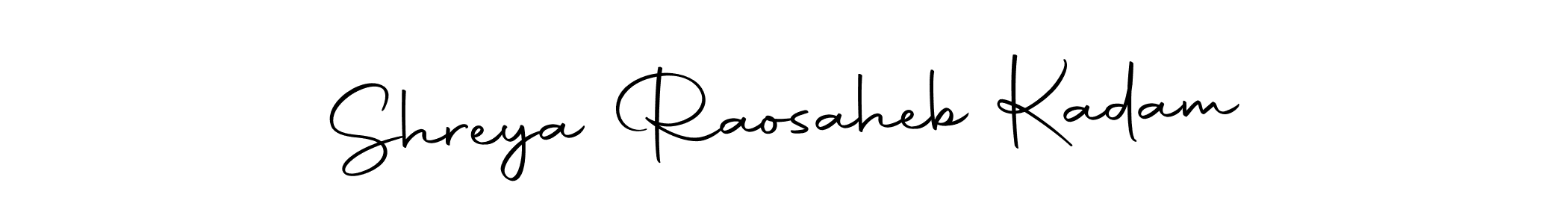 How to make Shreya Raosaheb Kadam name signature. Use Autography-DOLnW style for creating short signs online. This is the latest handwritten sign. Shreya Raosaheb Kadam signature style 10 images and pictures png