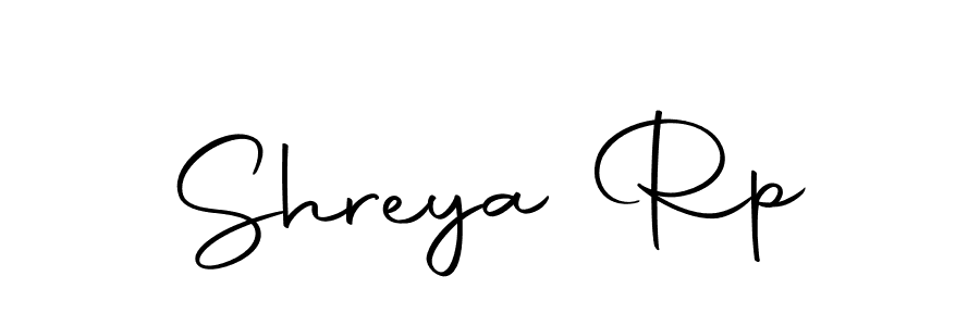 How to make Shreya Rp name signature. Use Autography-DOLnW style for creating short signs online. This is the latest handwritten sign. Shreya Rp signature style 10 images and pictures png